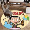 Mr Bean, Chair Mat Round Rug Office Carpet, Machine Washable, Non Slip, Suitable for Living Rooms, Bedrooms
