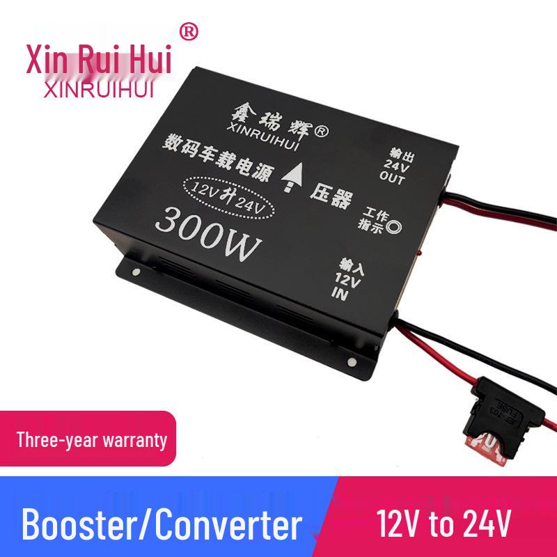 12V to 24V High-Power Car Voltage Booster DC-DC Converter Digital Car Power Booster 200W