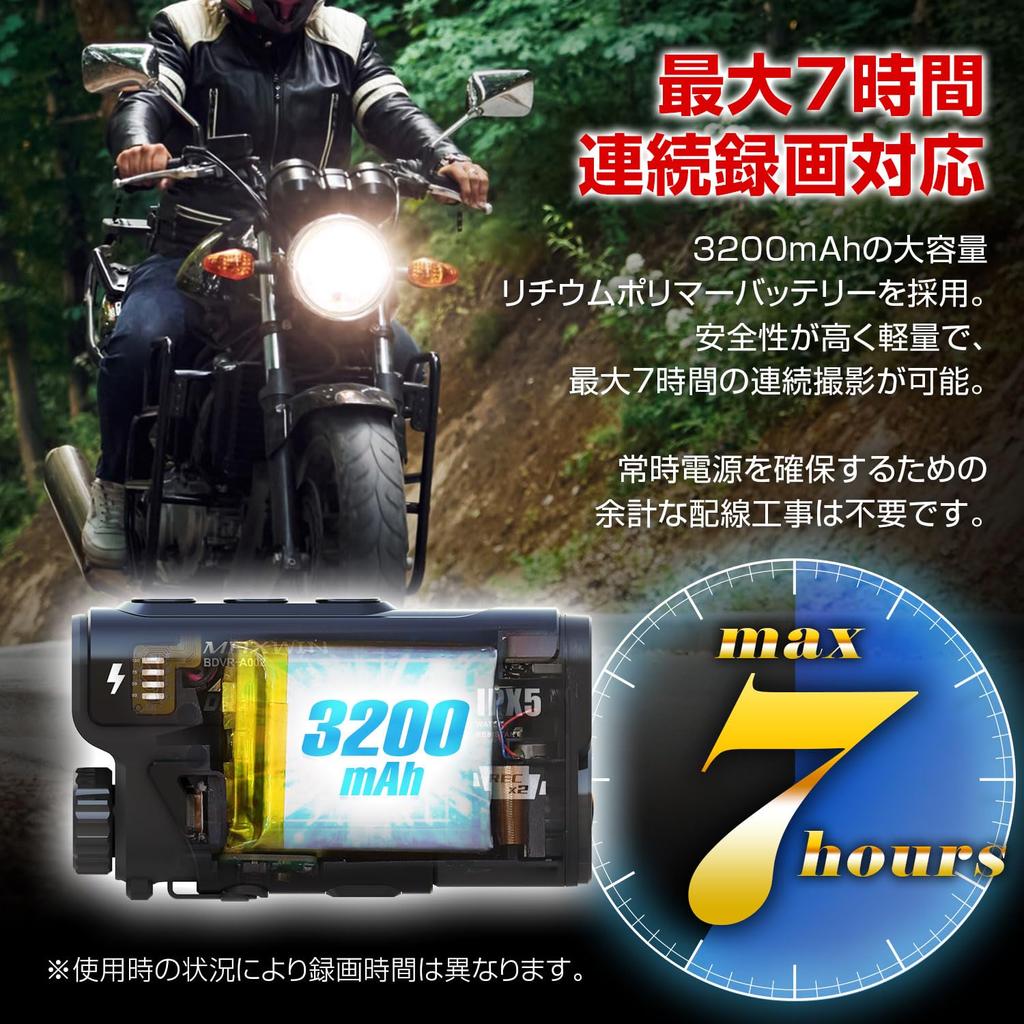 MAXWIN Motorcycle Dash Dual Front and Rear Simultaneous Helmet 4 Full IP65 Includes 128GB microSD Cam, Cameras, Recording, Mountable, GPS, WiFi,