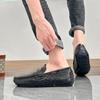 Herren Mokassins Fahrschuhe Leder Flats Lässige Slipper Übergröße Farbdruck Schuhe für Herren