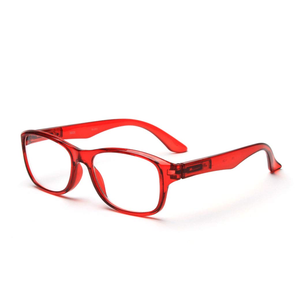 

MIDI Reading UV Spring Wellington and with Red Glasses, Protection, Hinge, Stylish, Style, Lightweight, Stylish, Men s Women s, Large, Case, (M-201,