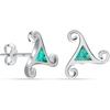 LeCalla 925 Sterling Silver Love-Knot Earring Stud Jewelry Italian Design Lightweight Twisted Love Knot Stud Earrings for Women