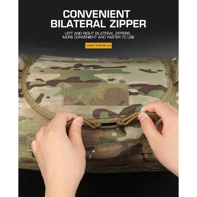 Tactical Helmet Bag Large Capacity Outdoor Hunting Airsoft FAST Helmet Storage Carrying Pouch Handheld Design Riding Helmet Gear