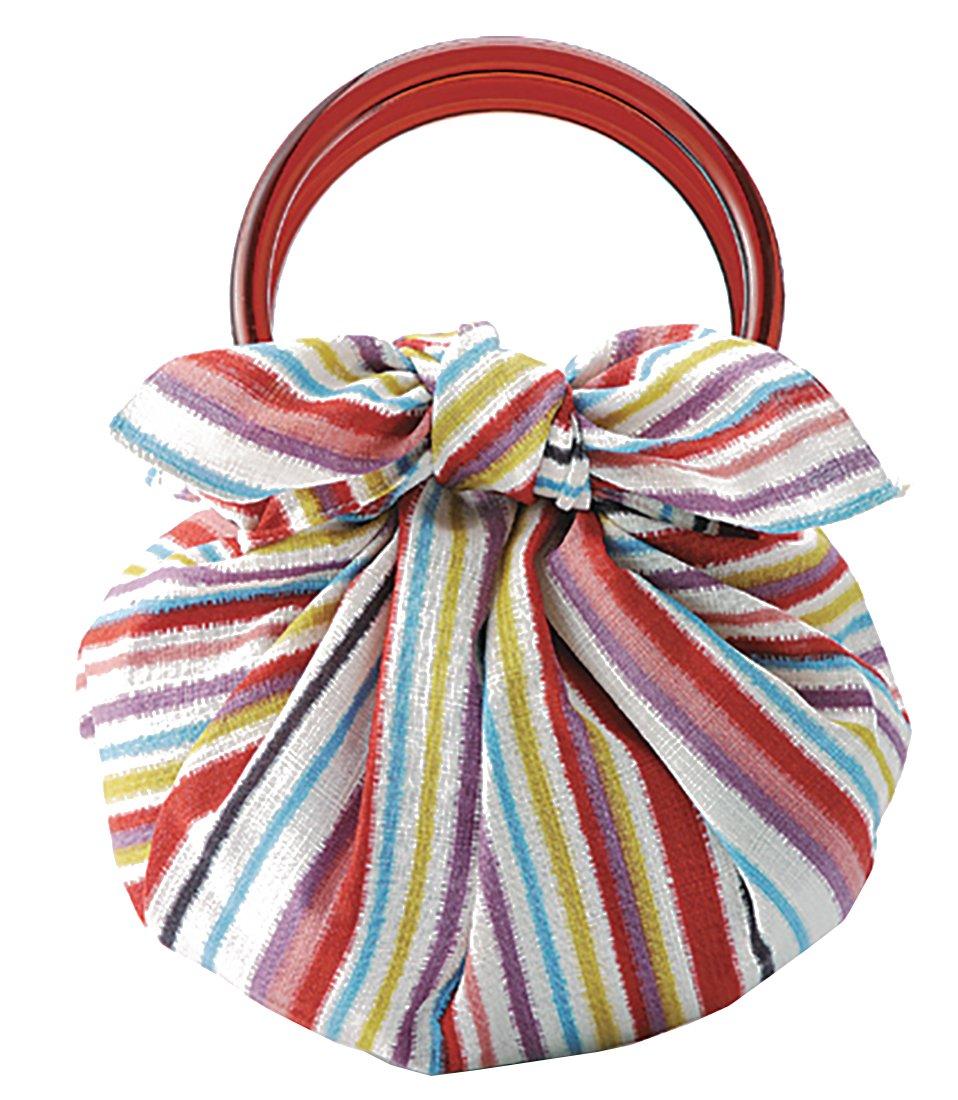 

Современная девушка Клубничная сумка Фурошики и набор клубничных колец Инструкции (Включает закладку) (Полосатый Многоцветный)