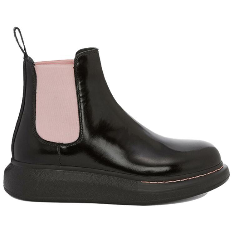 (WMNS) Alexander McQueen Hybrid Chelsea Boot 'Black Sugar Pink' Women's 586398WHX521123