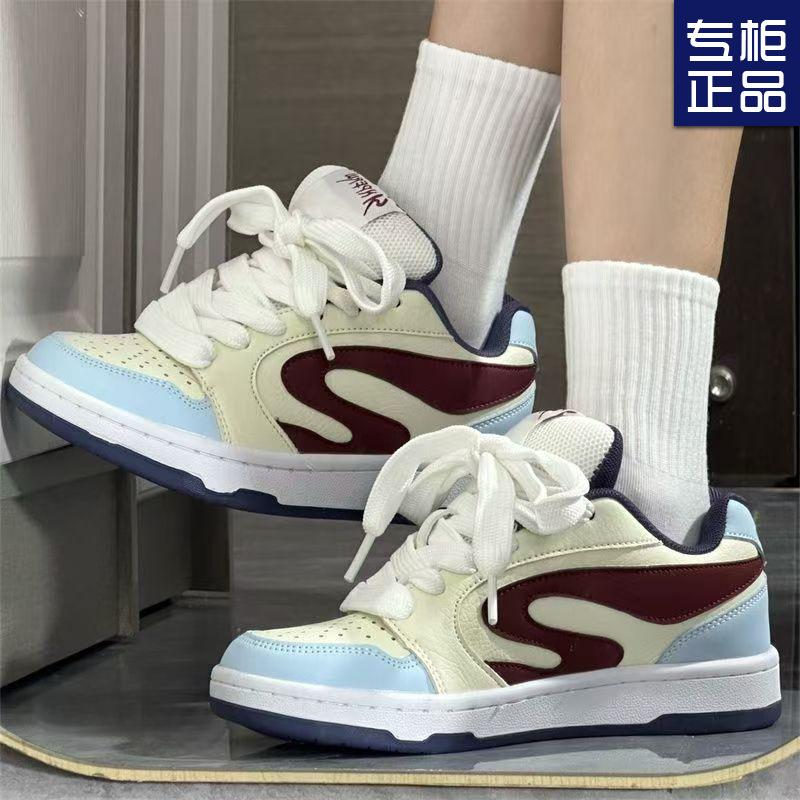 

Ретро-тренд, удобная пара в стиле кампуса, синяя тень, универсальная обувь для кампуса, повседневная износостойкая обувь для хлеба в иностранном стиле для женщин 37 озеро синий