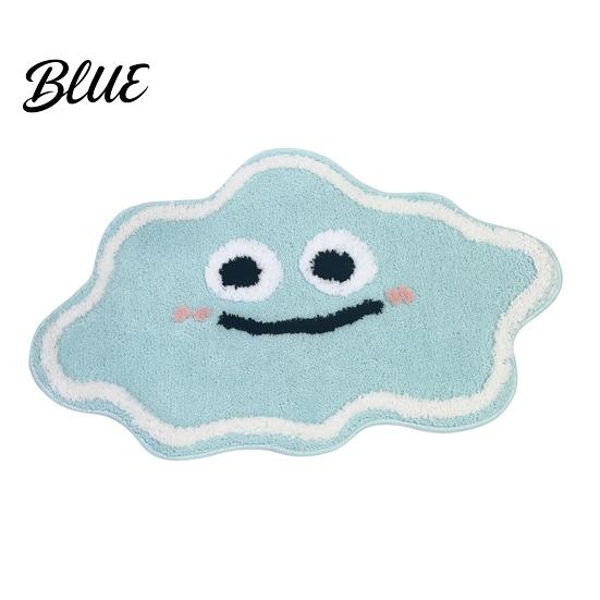Comfortable Bedroom Carpet Absorbent Machine Smiling Cloud Floor Mat Ultra Soft Shape High Washable Bath