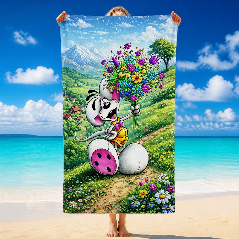 Diddl Quick Dry Microfiber Beach Towel Soft Absorbent Sand Resistant Towel For Beach Pool Travel Summer