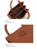 2025 Genuine Leather Women's Tote: European & American Style, Large Capacity Commuter Shoulder Bag
