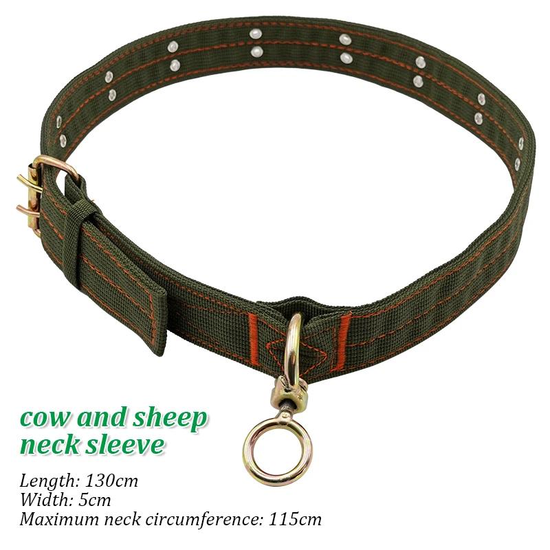 

1 шт. Ошейник для скота, Ошейник для перевозки коров, Регулируемый холщовый ремень, Прочный, Долговечный, Привязь, Ветеринарное оборудование, Принадлежности для кормления скота