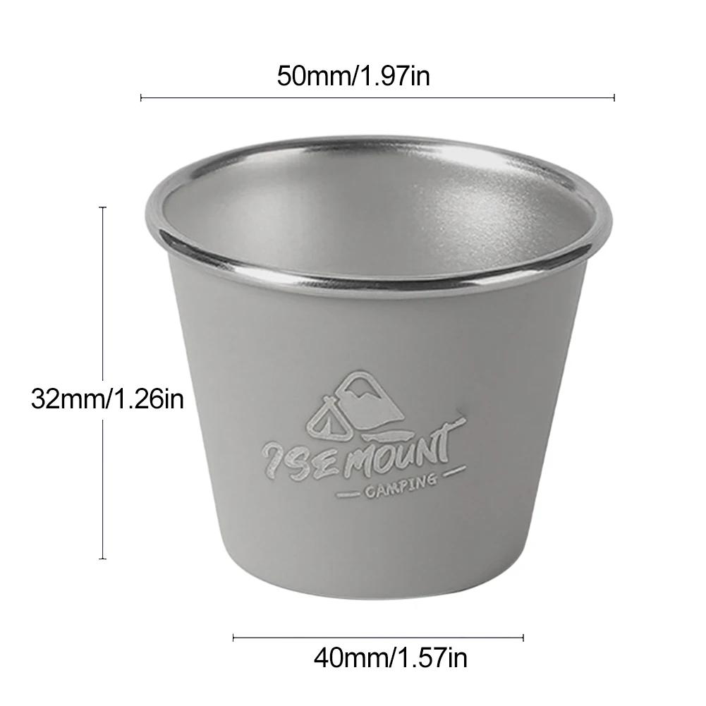 50ML Mini Coffee Mug Household Wine Cup 304 Stainless Steel Beer Mug Stackable Lightweight Pint Cup Portable Metal Tea Cup