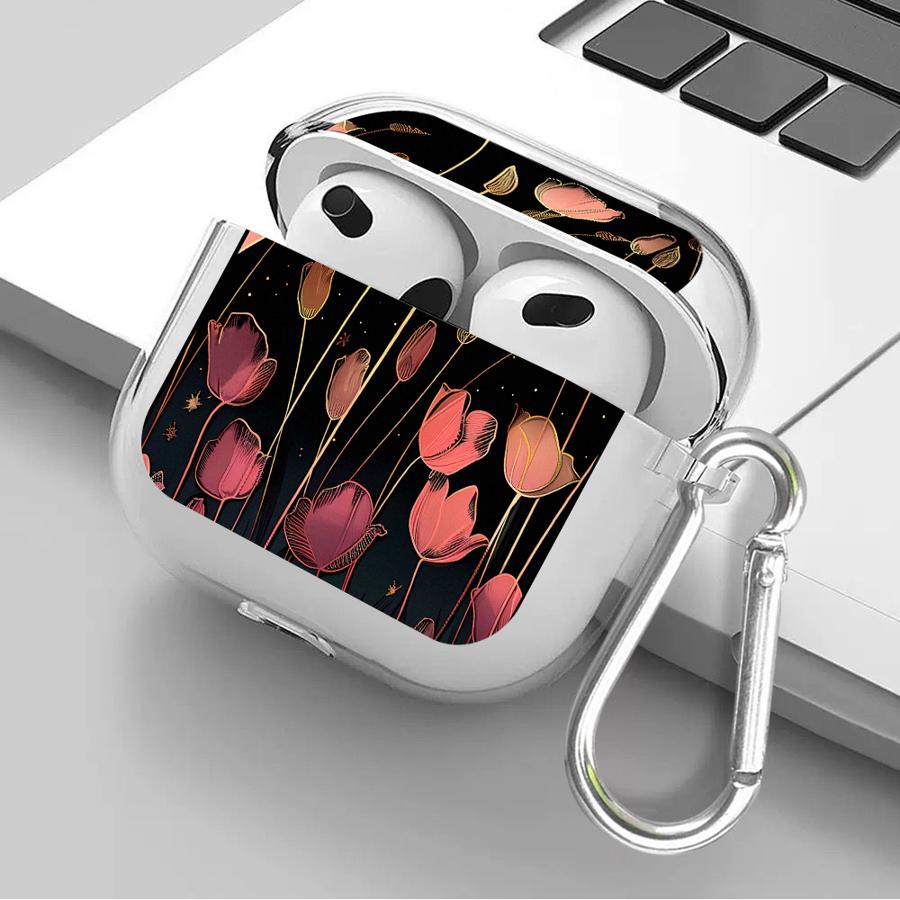 Cartoon Tulip Case For Airpods 3 Pro2 1 Pro Pro3 2 4 Clear Earphone Cases Cover