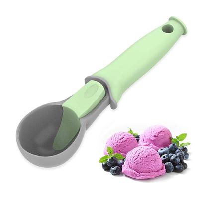 Cucchiaio per gelato antiaderente, scavatore di frutta, creatore di palline di ghiaccio, yogurt gelato, biscotti, cucchiaio di anguria, cucchiai con foro per appendere, utensile da cucina