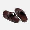 Fashion High Quality Soft Leather Brand Flat Sandal Women Fashion Metal Buckle Wide Band Designer Shoe Cozy Non-slip 44 Plus Size Sandal