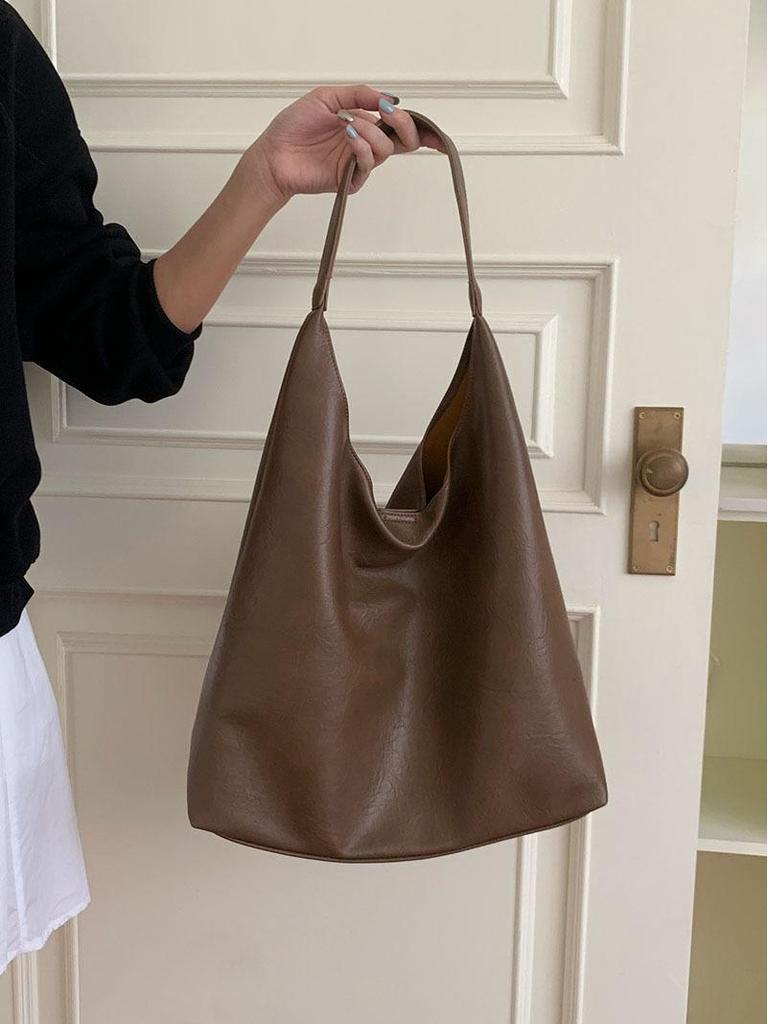 2025 Soft Leather Large Capacity Underarm Tote Bag - Versatile and Stylish for Women
