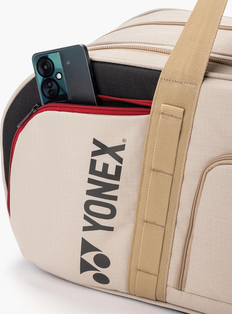 YONEX BAG2621W Tennis Tournament Bag Beige Polyester 75x20x30cm Sports