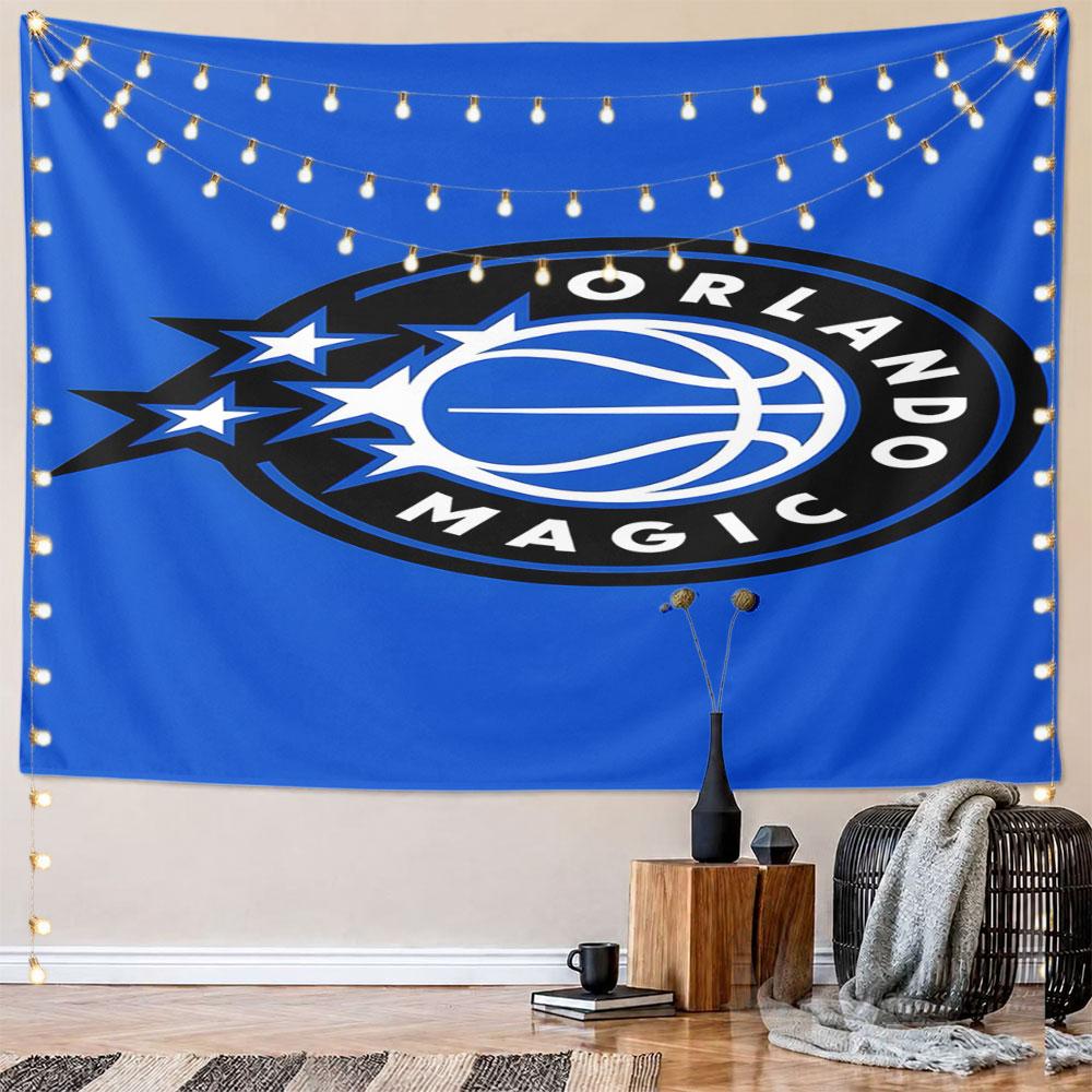 "Orlando Magic Logo Tapestry" Pattern Wall Hanging Tapestry Decorative Tapestry Home Decor for Bedroom and Living Room