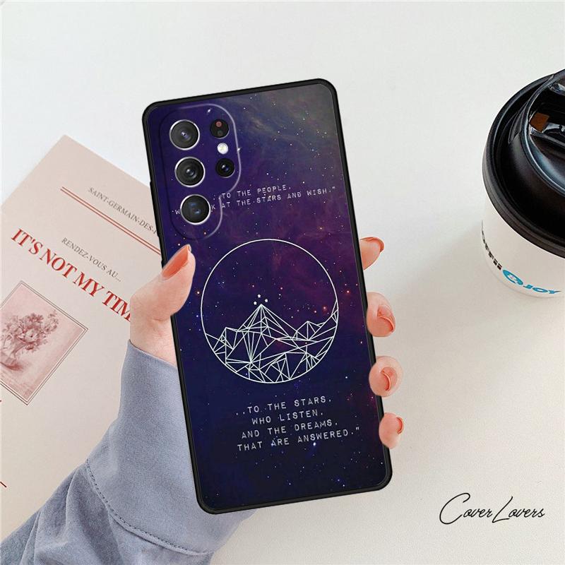 A Court of Mist and Fury Sarah J Maas phone case For Samsung Galaxy S24 S25 S23 S22 Ultra Note 10 20 Plus S20 S21 FE Cover