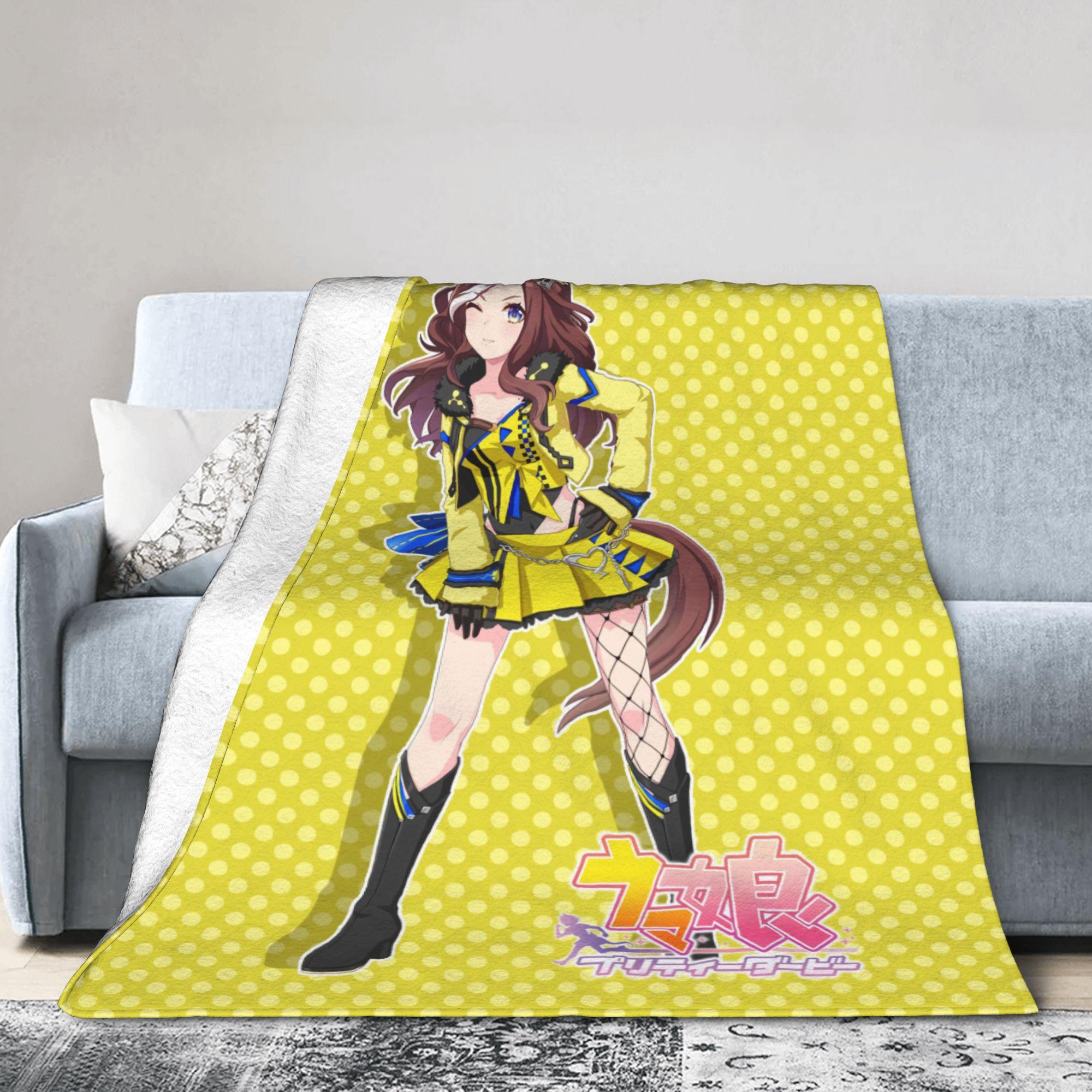 

Mejiro Dober UmaMusume Pretty Derby Flannel Blanket Winter Warm Soft Throw Blanket for Child Bedroom Bedspread Sofa Bed Cover 30x40in