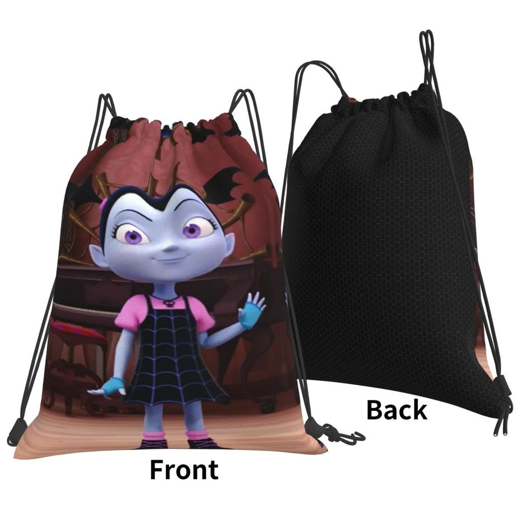 Girls Vampirina Print Backpacks Portable Drawstring Bags Storage Bag Book Bags for Man Woman School