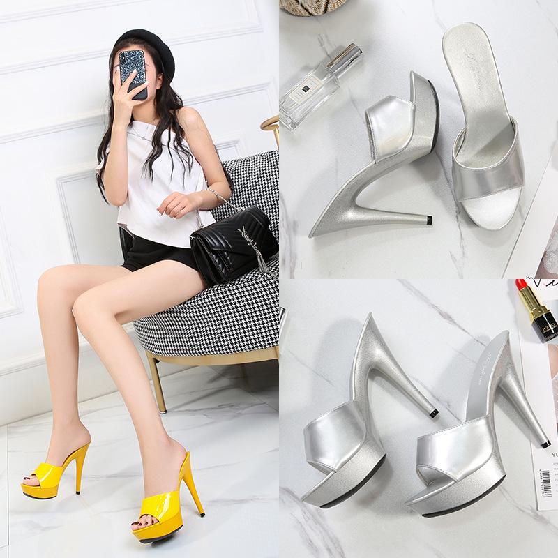 Damesschoenen Sandalen Buitenpantoffels Hoge hakken 13 cm Sexy Hoge Platform Stiletto Dames Feestschoenen