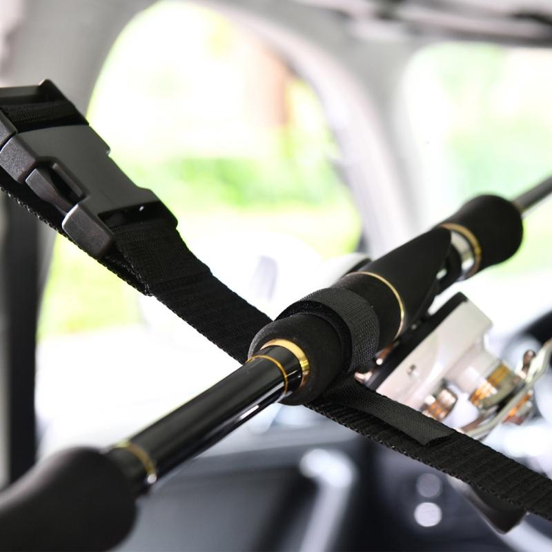Adjustable Fishing Rod Holder Car Fixed Belt Fishing Rod Strap Fishing Rod Rack