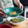 Japanese Ceramic Double-Handled Bowl: Large Capacity for Soup, Salad, and Noodles - Ideal for Home, Hotel, and Restaurant Use.