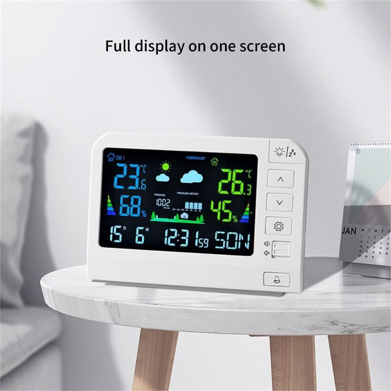 Wetterstationen Drahtlos Innen Außen, Heim Atomics Uhr Temperatur Luftfeuchtigkeit Barometer Innen Außen Thermometer