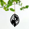 Black Wrought Iron Leaf Memento Mother Day Decorative Ornament, Heartfelt Gift for Mom, Express Love for Cherished Person