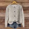 Women's Vintage Knit Button Vintage Print Cardigan Jacket