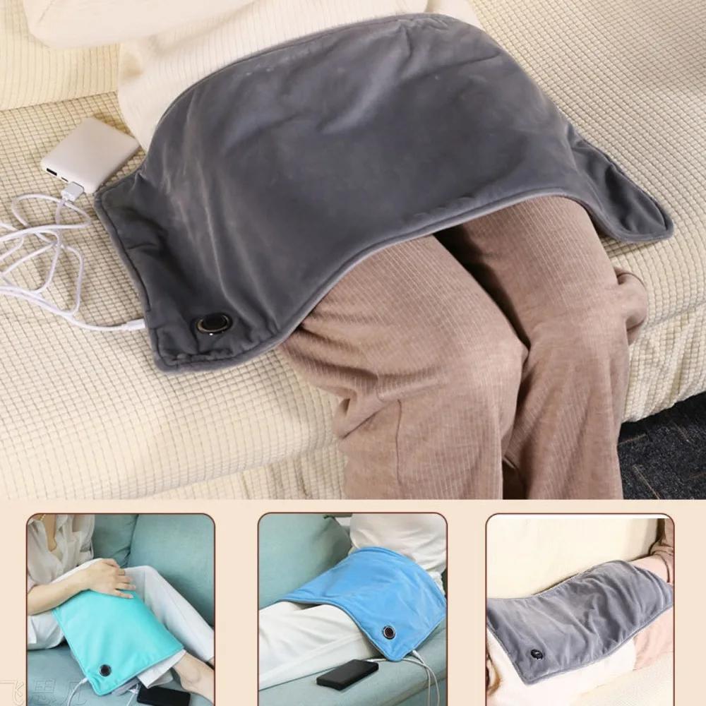 USB 5V Electric Heating Pad for Cramps & Back Pain Relief Heat Pad with 59 INCH Cable Mini Heated Blanket,19.6*11.8 INCH