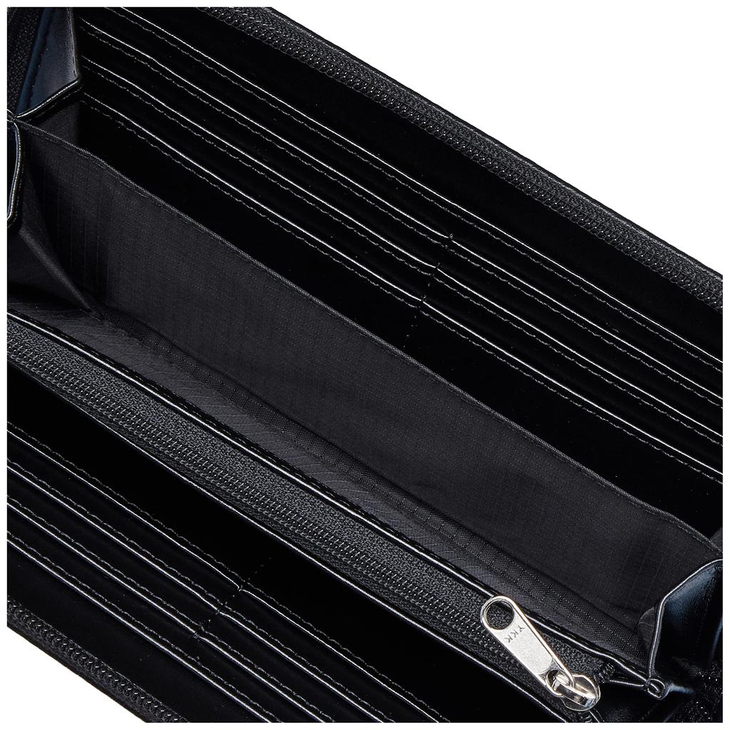 Ben Davis Long Wallet with Round Synthetic Black Men's Zipper, Leather, (BDW-9194S)