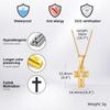 Gold Color Embossed Cross Necklaces for Men Women,Simple Cutout Unisex Catholic Cross Pendant,Christian Religious Jewelry Gifts