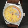 Seiko 5 AUTOMATIC VINTAGE REFURBISHED 6309A JAPAN MENS YELLOW WATCH A440914-4 Sk-a440914