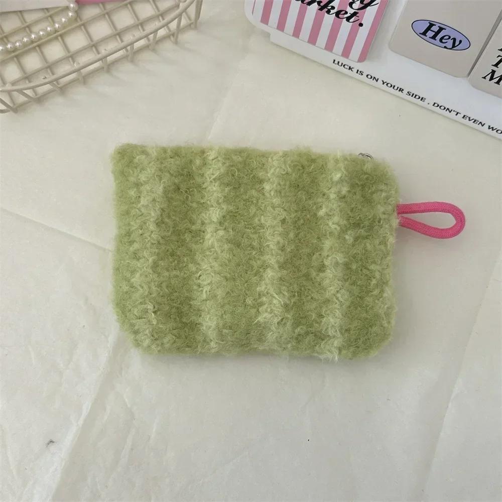 Borsa Porta Rossetto Soffice a Forma di Cuore, Mini Pochette Trucco Carina per Studenti, Portamonete Portachiavi, Custodia Cosmetica alla Moda