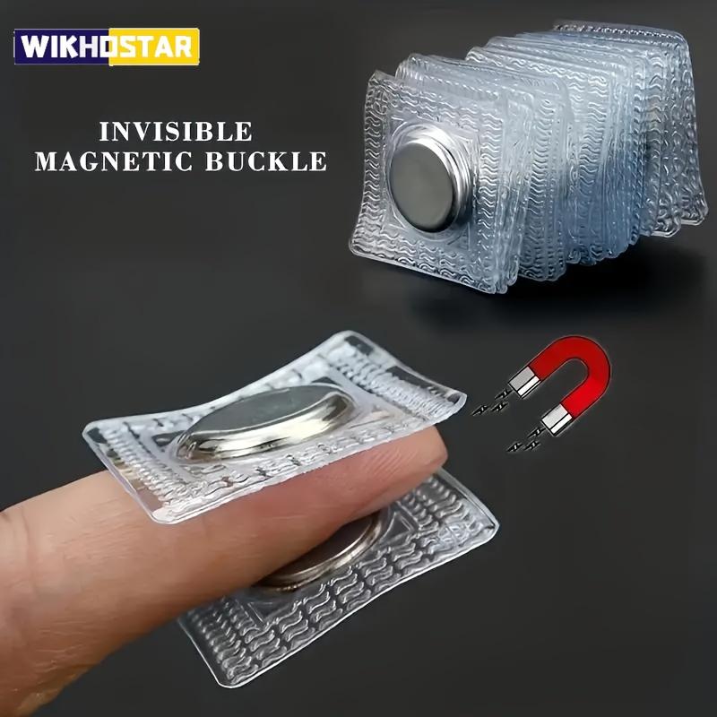 10Pcs Invisible Magnetic Snap Fasteners, 0.99cm Metal Sewing Buttons for Clothing and Bags
