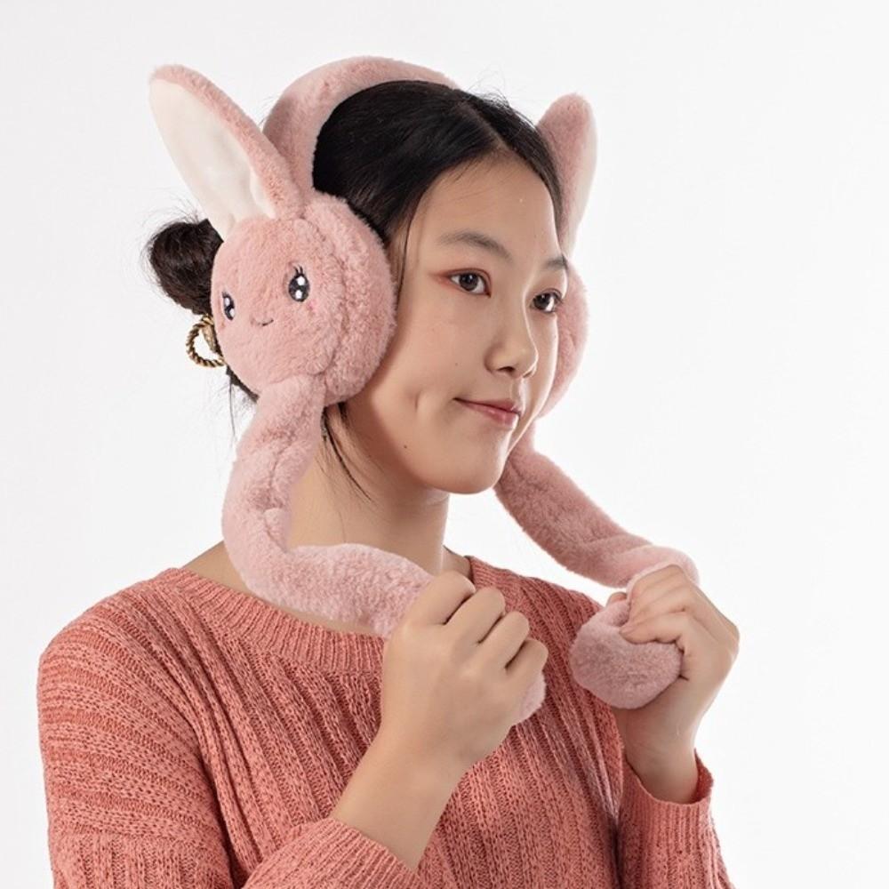 Cartoon Plush Earmuffs Rabbit Ear Mask Comfortable Ear Cover  Female