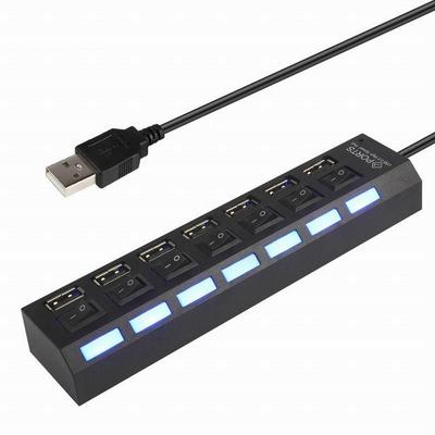 Disco duro móvil USB de 7 puertos Disco U Hub de alta velocidad compatible completo Expansor USB