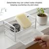 Spons Zeep Borstelhouder Keuken Zeep Opvangbak Aanrecht Sponsrek met Verwijderbaar Afdruiprek Aanrecht Organizer Zeep