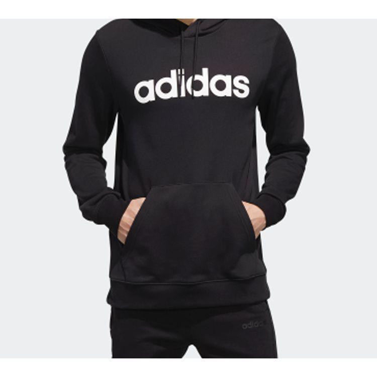 Adidas Neo Knit Sports Pullover Hoodie Men Tops Black EI4739