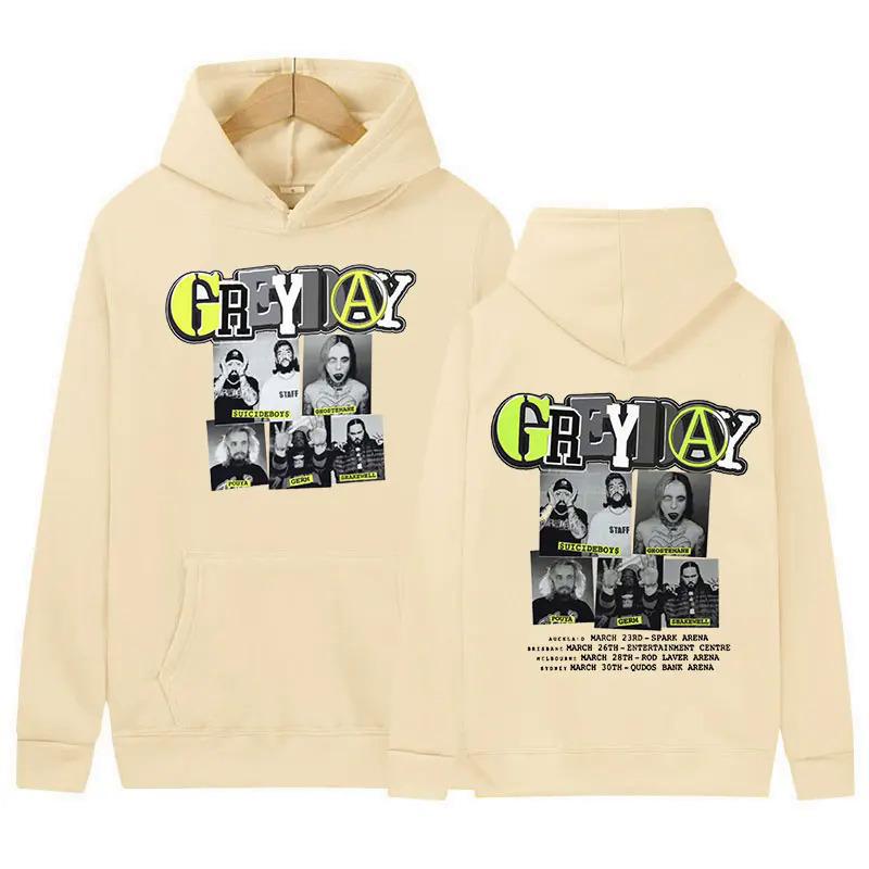 Felpa con cappuccio stampata del tour Suicideboy Gray Day 2024