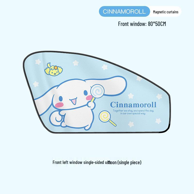 Sanrio Kuromi Magnetic Car Sun Shade Curtain for Heat Insulation & Baby Sun Protection