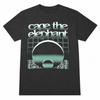 Cage The Elephant Band Tee Black Teal Orb Retro Graphic T-Shirt Short Sleeve Unisex T-Shirt