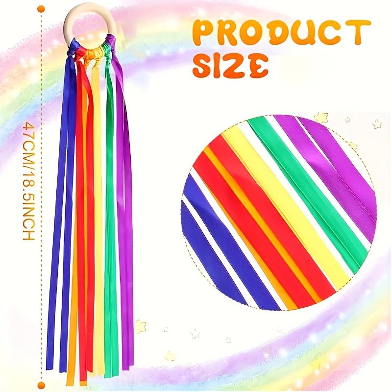 4pcs Colorful Multi-Tone Ribbon Garland - Durable All-Weather Fabric Party Decoration, Suitable for Birthdays, Weddings, Easter, Valentine's Day