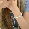 Bracelet Perle Irregulière Forme Spéciale Française Bracelet Femmes Niche Luxe Léger Exquis Doré Demi-Bracelet Bracelet Accessoires