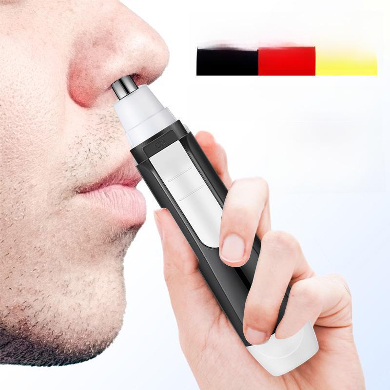 Electric Nose & Eyebrow Trimmer - Compact Shaving Device and Scissors for Nose Hair Grooming