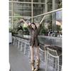 Spicy Girl HK Style Plaid Tie-Waist Long-Sleeve Shirt for Women - Versatile Loose Mid-Length Top for Early Autumn 2025