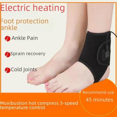Electric Heated Ankle Support for Moxa Therapy, Warmth, and Sprain Recovery