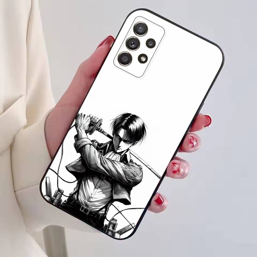 

L-Levi A-Ackerman Anime Phone Case For Samsung S25,S24,S21,S22,S23,S30,Ultra,S20,Plus,Fe,Soft Silicone Black Cover Samsung S25ULTRA