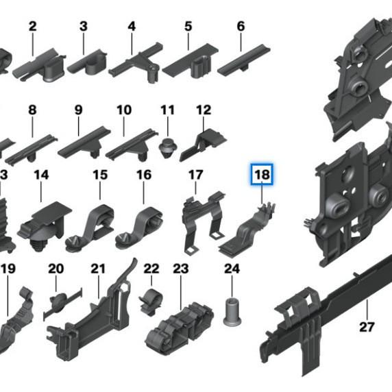 BMW 7 Series G11/G12 Harness Clips (Part Numbers: 61139331173 & 61139331174)
